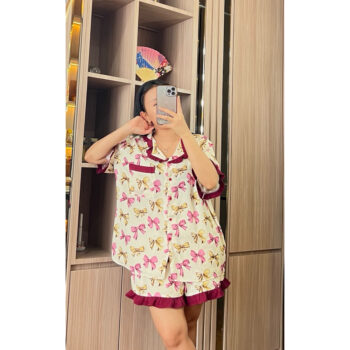 GENTLESLEEP One Set HP Ruffle Pink Ribbon