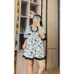 GENTLESLEEP One Set HP Ruffle Black White Abstrak