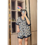 GENTLESLEEP One Set HP Ruffle Black Cow