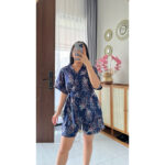 GENTLESLEEP One Set HP Kimono Navy