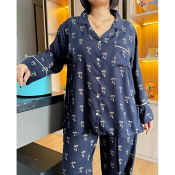 GENTLESLEEP One Set PP Navy Ribbon