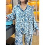 GENTLESLEEP One Set PP Navy Flower